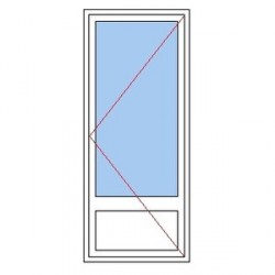 Porte-fenêtre 1 vantail avec soubassement